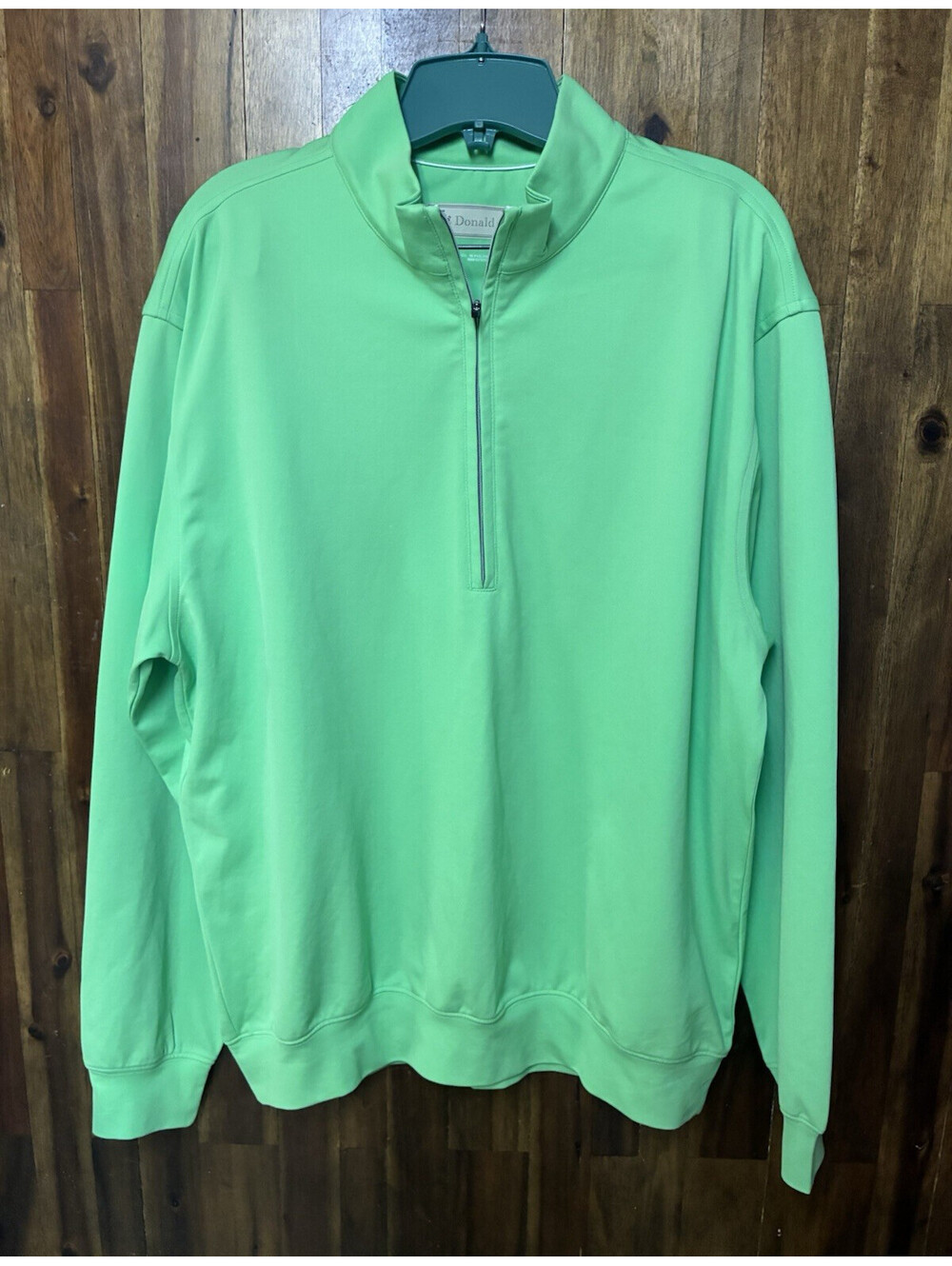Donald Ross Men’s Green Quarter Zip Pullover Medium Golf Preppy Performance